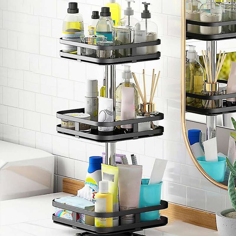 Rotatable Kitchen Spice Container Rack Countertop Corner Spice Rack S