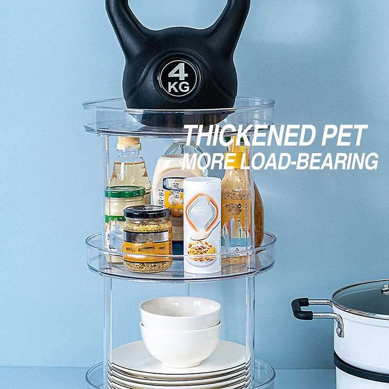 Lazy Susan Organizer Spice Rack for Cabinet for Kitchen Bathroom B