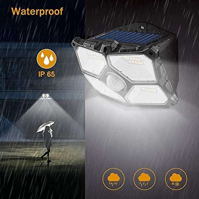 Street Lamp Yard Path Home Garden Solar Power Induction Wall Light