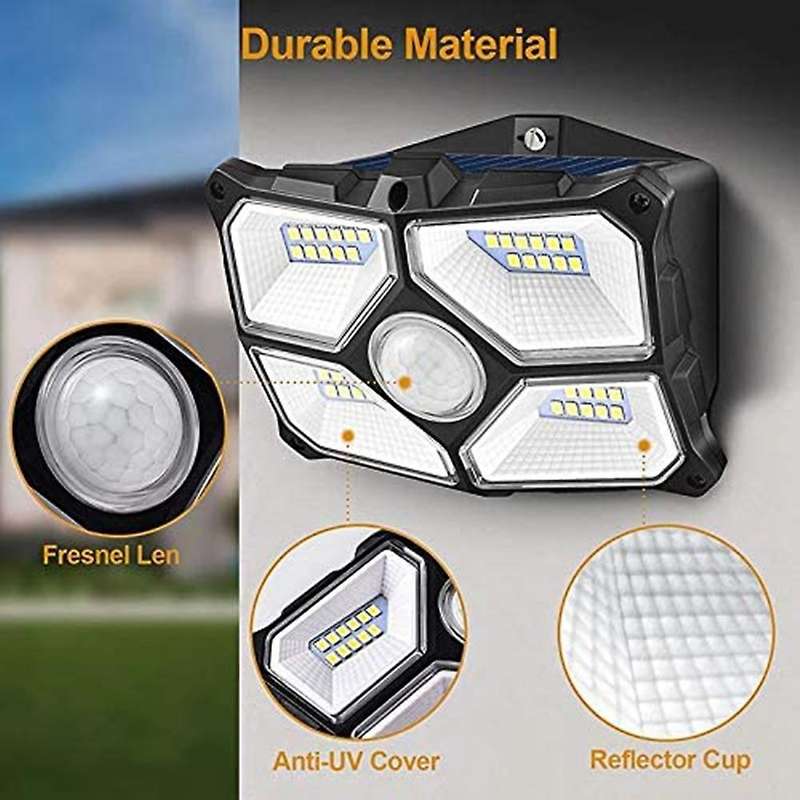 Street Lamp Yard Path Home Garden Solar Power Induction Wall Light