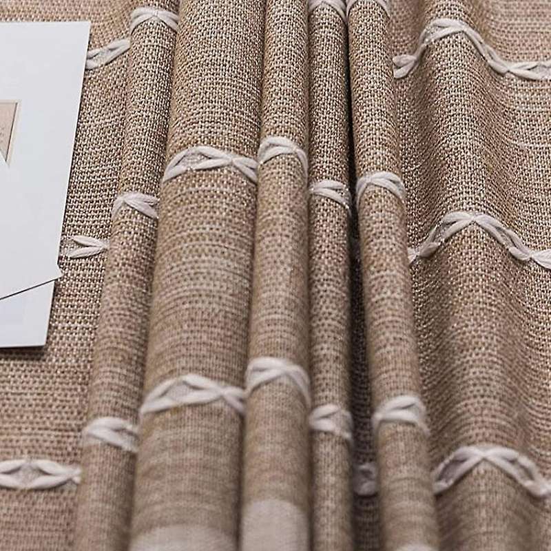 Rustic Lattice Tablecloth Cotton Linen Waterproof for Kitchen Dining