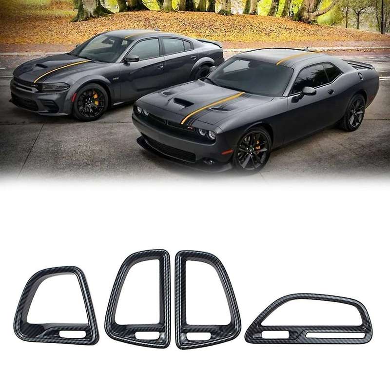 4pcs for Dodge Challenger 2015-2022 Front Air Outlet Panel Cover Trim