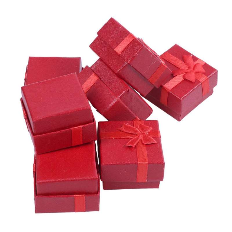 96-piece Gift Box Set - Square Ring Jewelry Box Assorted Colors