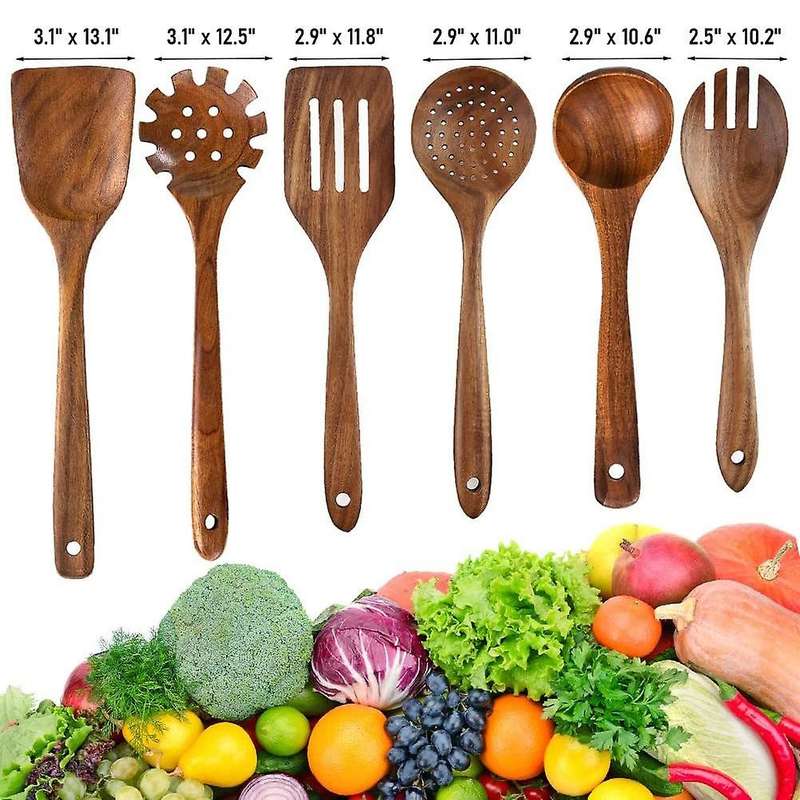 Wooden Spoons for Cooking Kitchen Wooden Spatula Set for Cooking C
