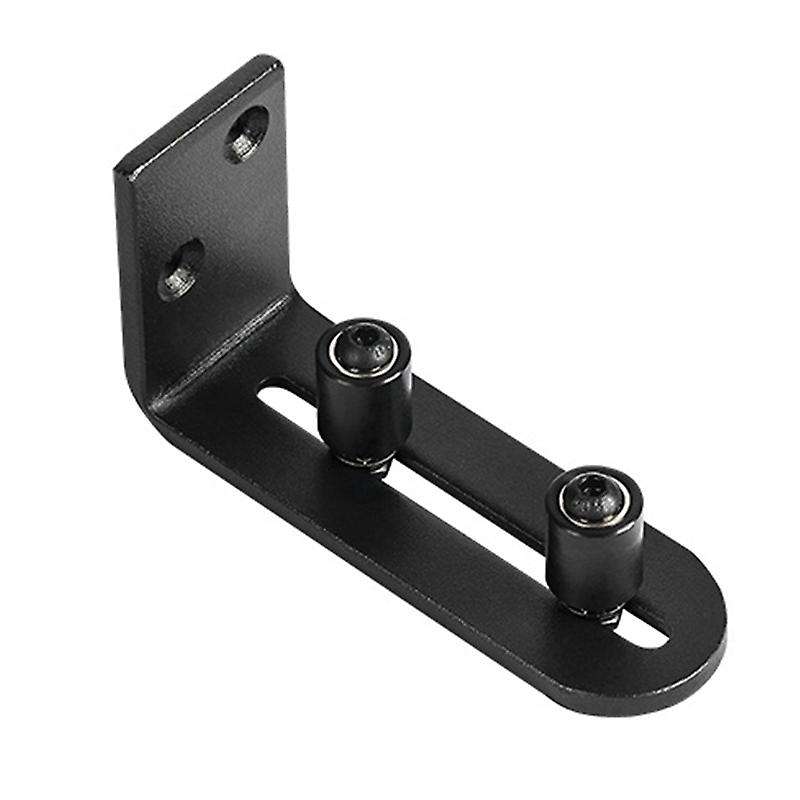 Sliding Barn Door Floor Guides Adjustable Roller Kit,set Of 2 -black