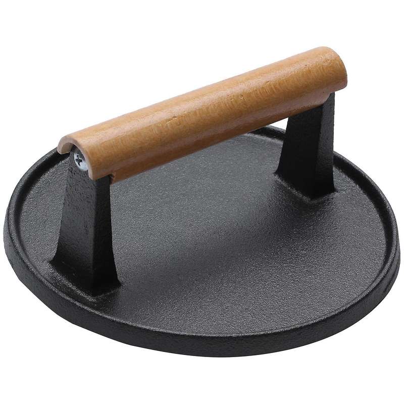 Handle Steak Plate Meat Press Bbq Cast Iron Grill Bbq Tool Cast Iron