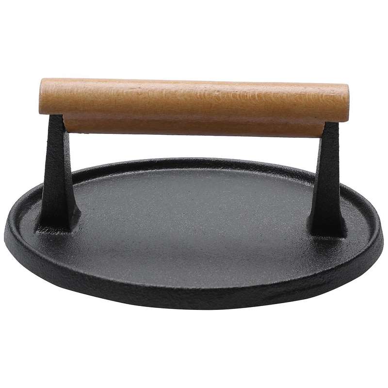 Handle Steak Plate Meat Press Bbq Cast Iron Grill Bbq Tool Cast Iron