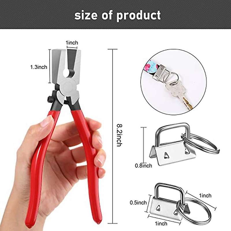Key Fob Hardware Set,keychain Tool Includes 50pcs Key Fob Hardware
