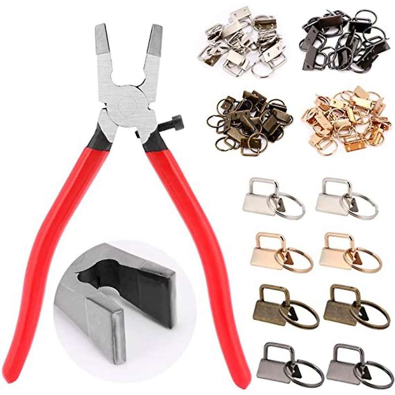 Key Fob Hardware Set,keychain Tool Includes 50pcs Key Fob Hardware