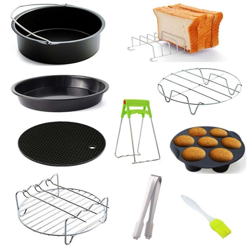 10pcs Air Fryer Accessories 7inch for Airfryer Kitchen Cooking Tools