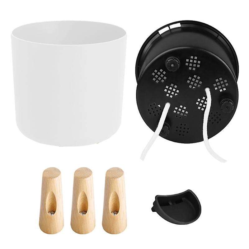 Floor-standing Round Flower Pot Feet Herbs Self Watering Drainage -2