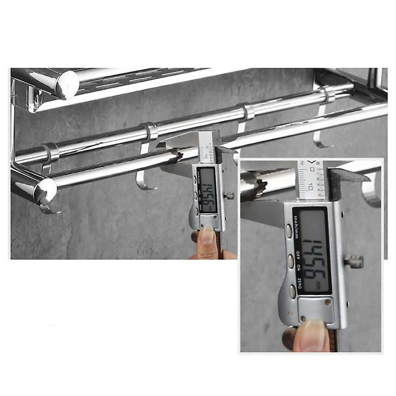 2 Layer Bathroom Shelf Towel Rack Rack Toilet Washroom Accessories