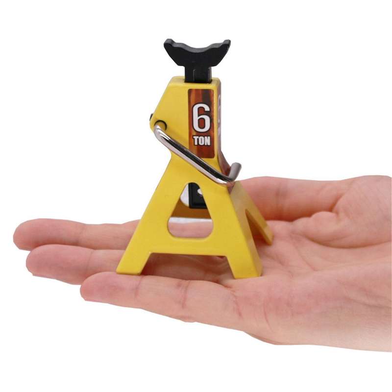 Metal Jack Stands 6 Ton Height Adjustable for 1/10 Rc Scx10-yellow