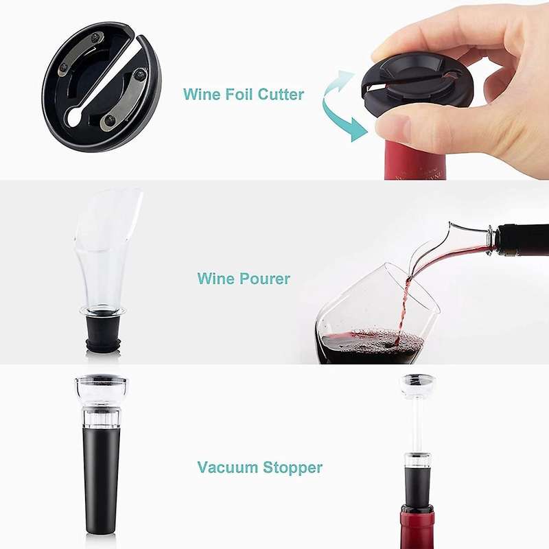 Electric Bottle Opener Set, with Storage Base, Battery Operated