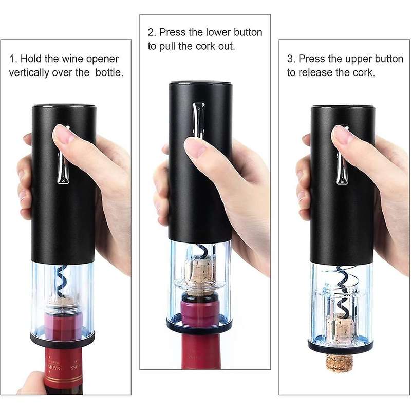 Electric Bottle Opener Set, with Storage Base, Battery Operated
