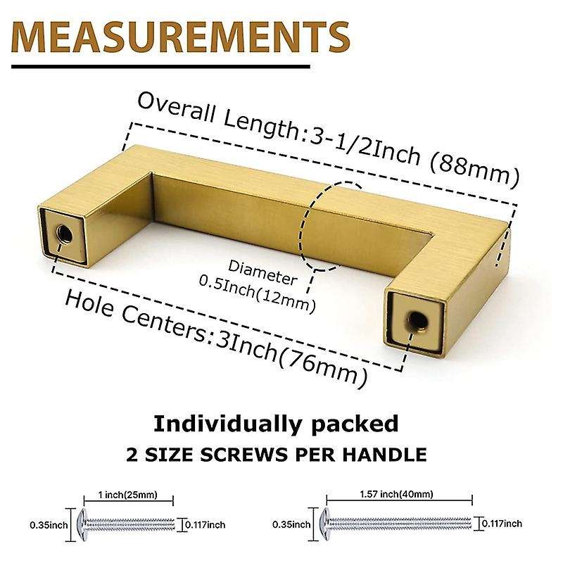 10pack 3in Cabinet Pulls Gold Cabinet Pulls,gold Pulls Hardware