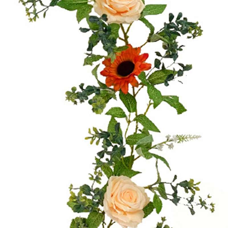 2 Pcs Artificial Flower Garland for Wedding Party Home Decorations