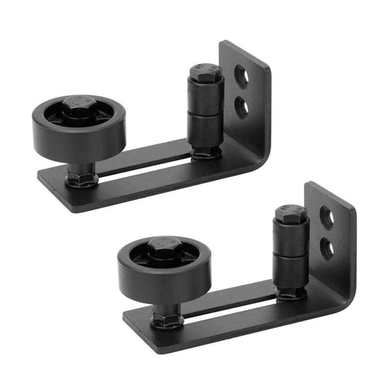 2x Heavy Duty Sliding Barn Door Floor Guide,adjustable Roller,floor