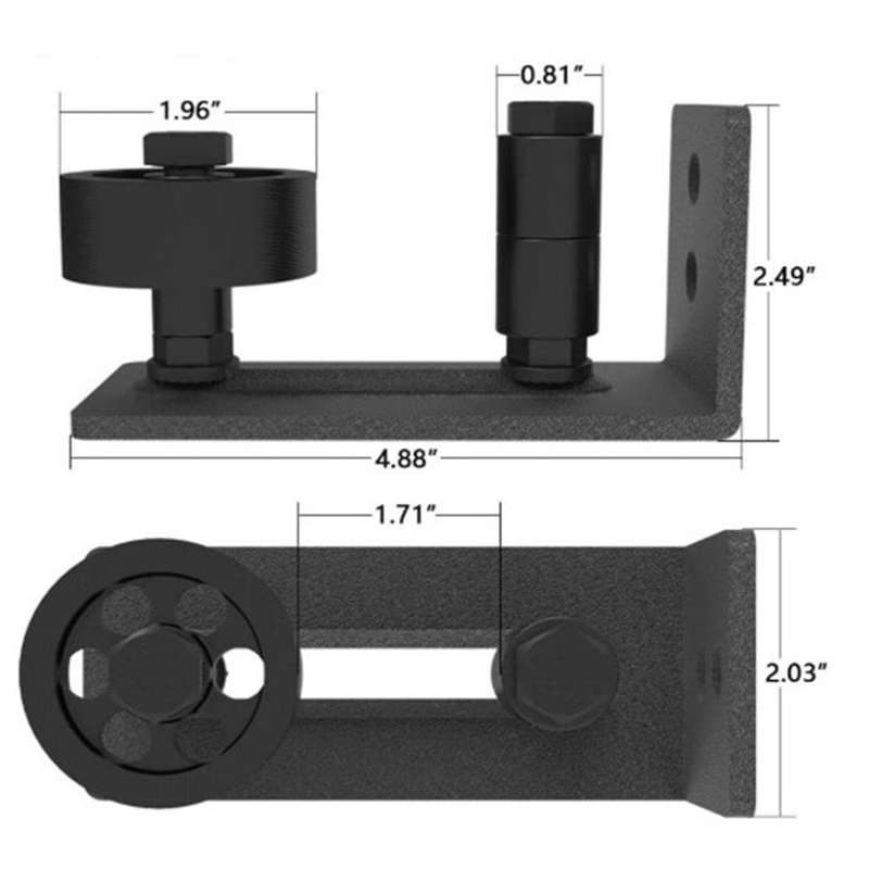 2x Heavy Duty Sliding Barn Door Floor Guide,adjustable Roller,floor