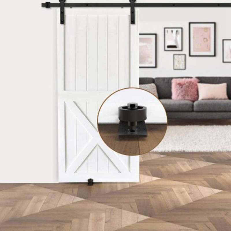 2x Heavy Duty Sliding Barn Door Floor Guide,adjustable Roller,floor