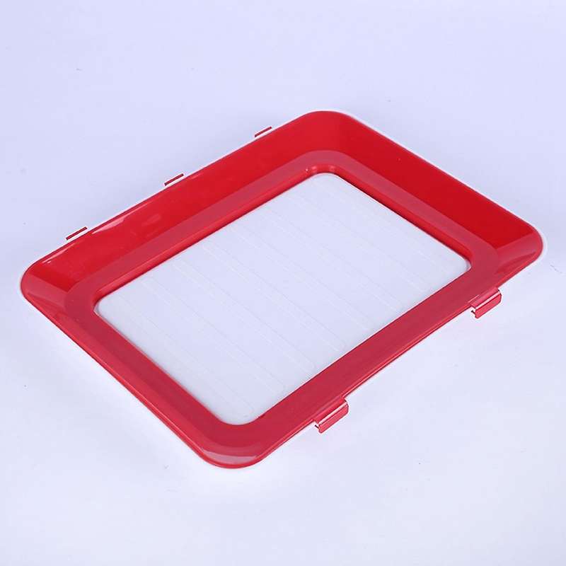 3pc Food Storage Service Plate Kitchen Organizer Plastic Tray