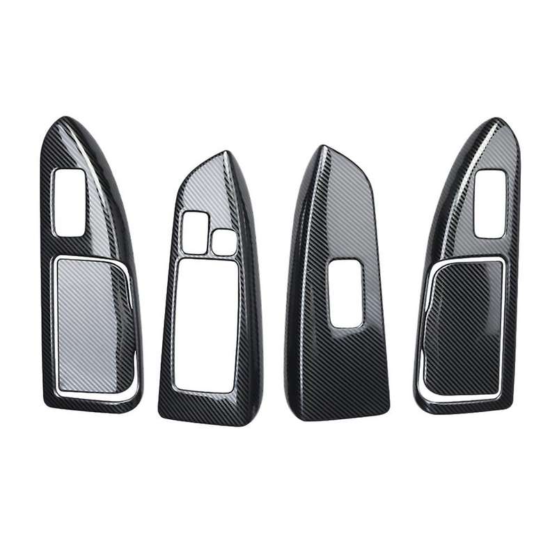 Carbon Fiber Window Lift Button Cover Trim for Toyota Land Cruiser