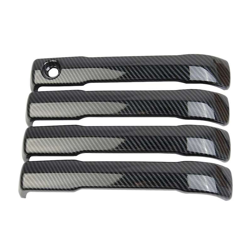 Car Carbon Fiber Abs Outside Door Handle Frame Decoration Cover