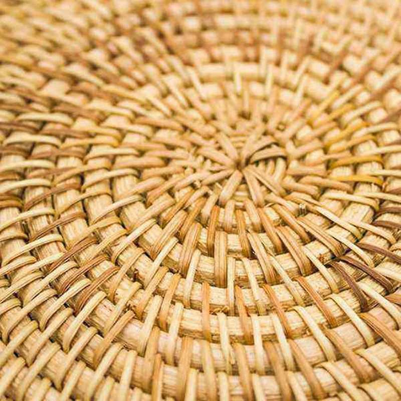 2 Pcs Handwoven Rattan Placemats,wicker Table Mats, for Dinner Table