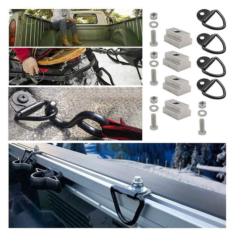 Bed Deck Rails Cleat Tie Down Anchors Rings for Toyota Tacoma