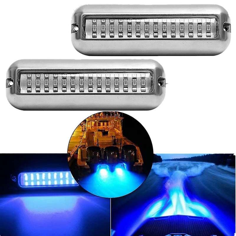 2pcs 42led Boat Drain Light Boat Transom Light Blue