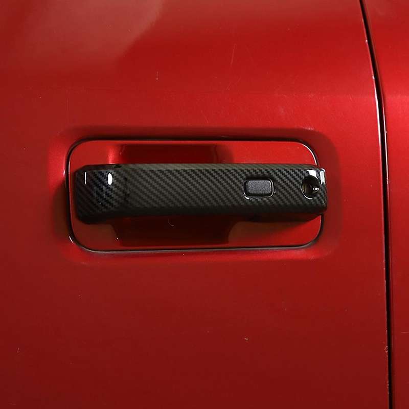 Exterior Door Handle Shell Decoration Cover Stickers Carbon Fiber