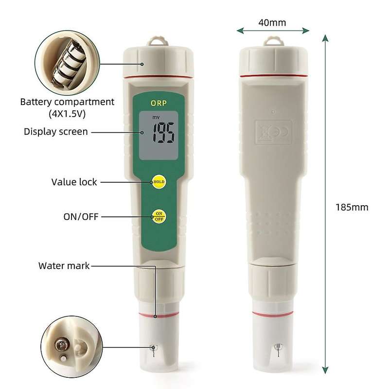 Digital Orp Meter, 0-+/-1999mv Measurement Range,water Quality Tester