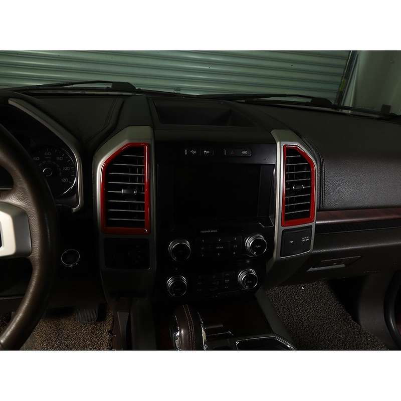 Outlet Vent Cover Trim Sticker for 2015-2020 Ford F150 Abs Red