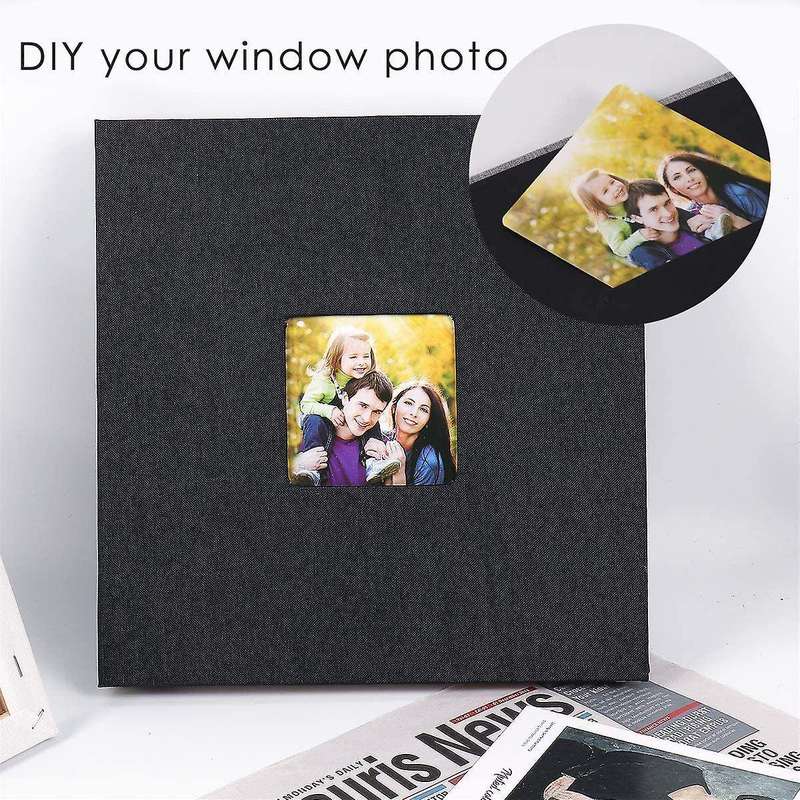 Photo Album Self Adhesive Scrapbook for Wedding/family Black