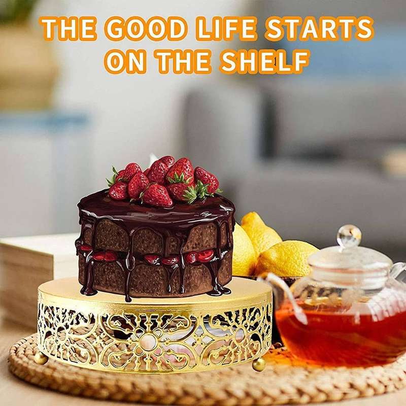 12inch Cake Stand Cupcake Holder Cheese Pastry Display Plate Gold
