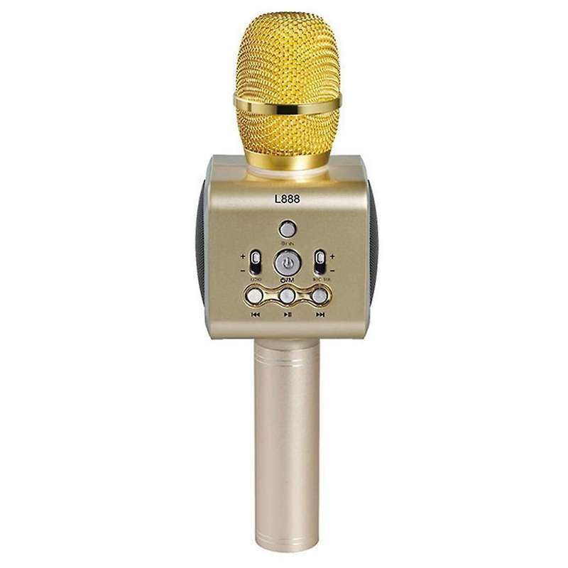 Bluetooth Microphone for Karaoke Smartphone Ios Android Gold