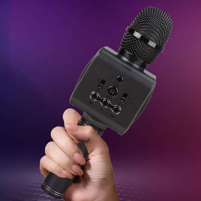 Bluetooth Microphone for Karaoke Smartphone Ios Android Gold
