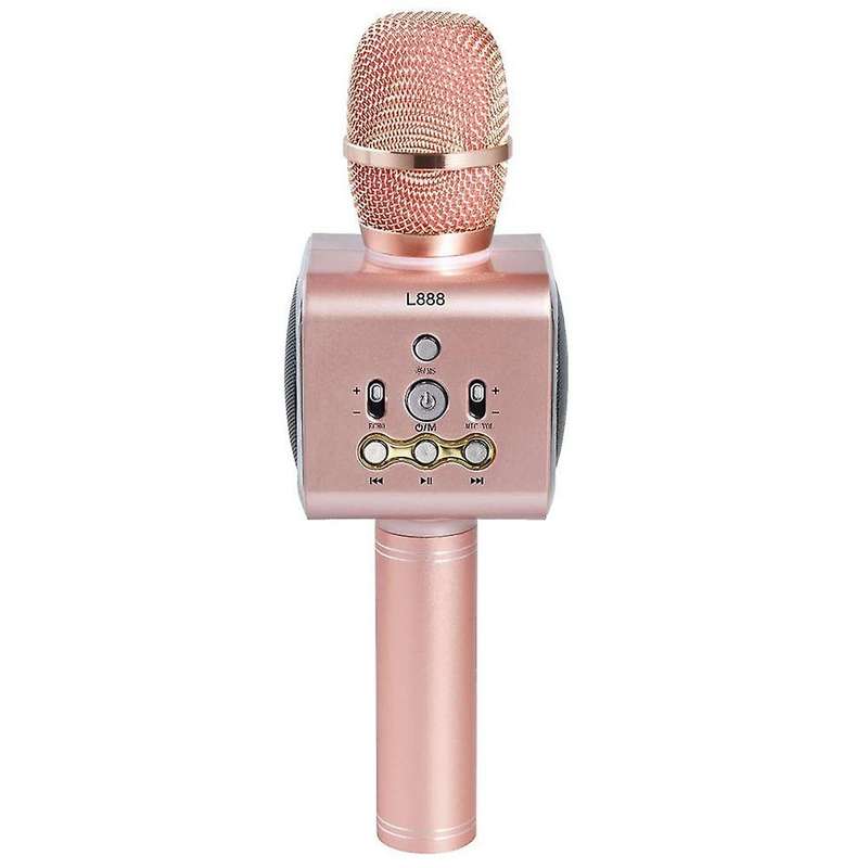 Bluetooth Microphone for Karaoke Smartphone Ios Android Pink