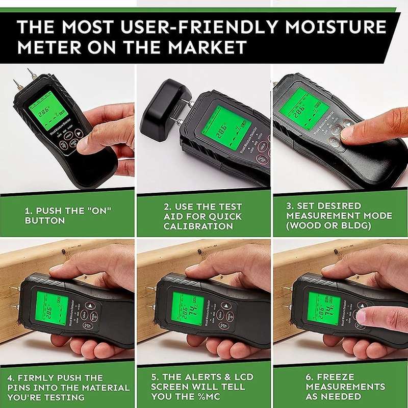 Digital Moisture Sensor, for Wood, Firewood, Brick, Dry Wall, Paper