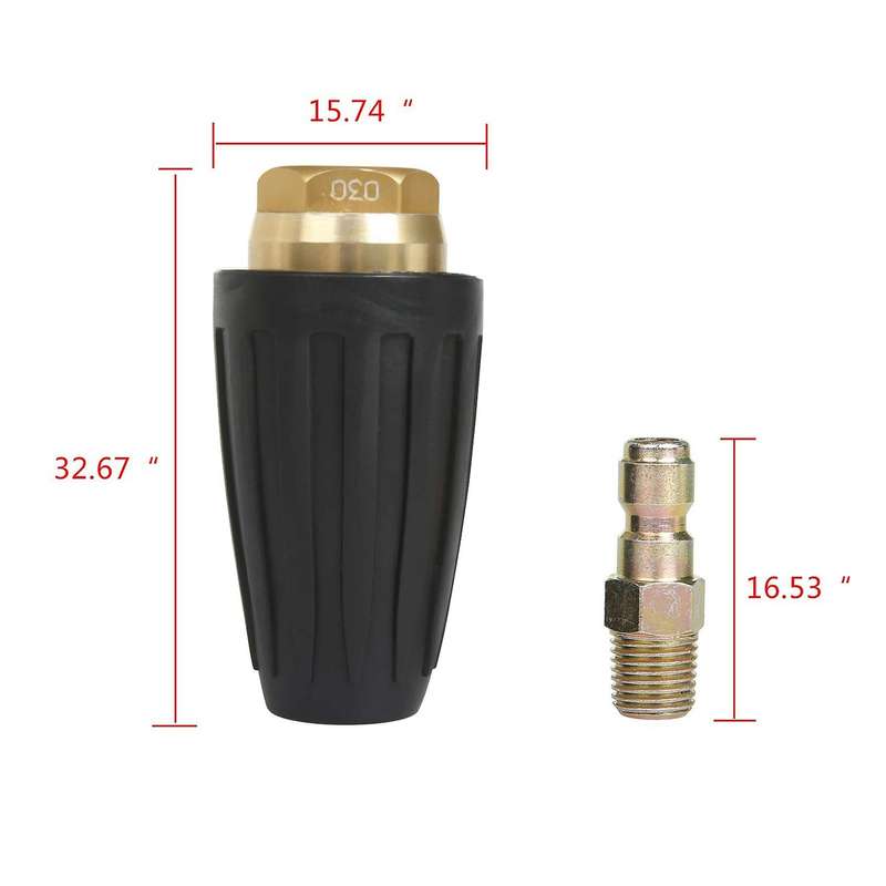 2x Universal Pressure Washer Turbo Nozzle for 1/4 Inch Plug 3000 Psi