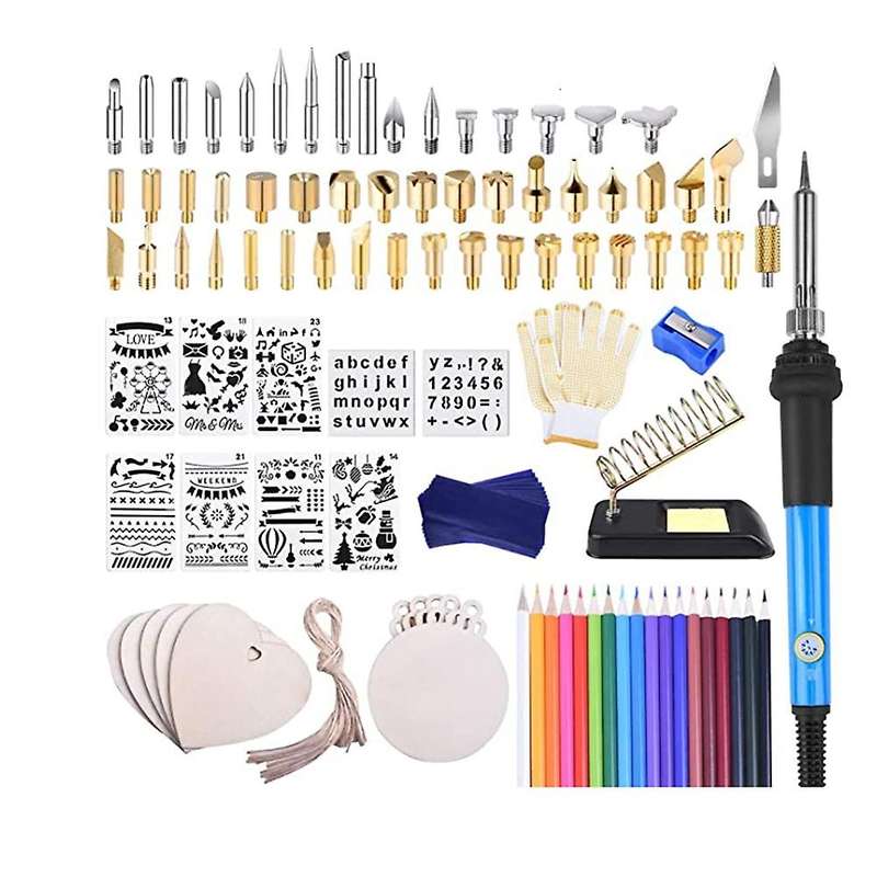 115pcs Wood Burning Kit, Soldering Iron Wood Burning Tool Us Plug