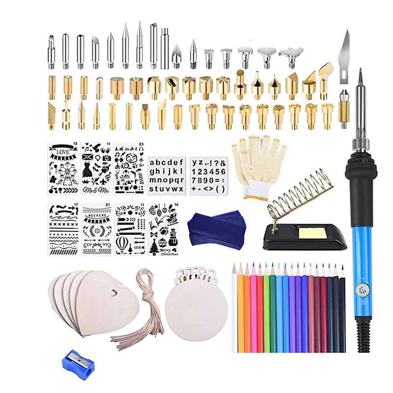 115pcs Wood Burning Kit, Soldering Iron Wood Burning Tool Us Plug