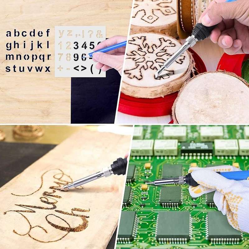 115pcs Wood Burning Kit, Soldering Iron Wood Burning Tool Us Plug