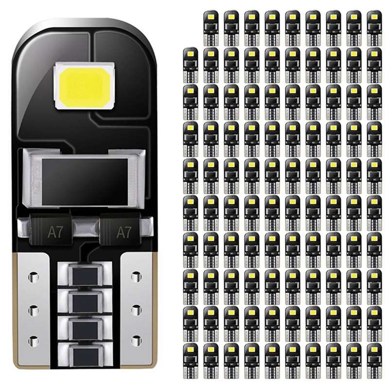 100pcs W5w T10 Led Bulbs 194 168 Led Lights for Car Map Dome Light
