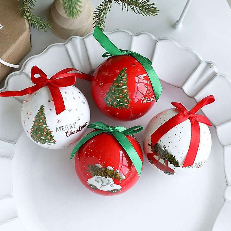 14pcs Xmas Tree Hanging Ball Ornament Gift Hang Ball Diy Xmas Party-a