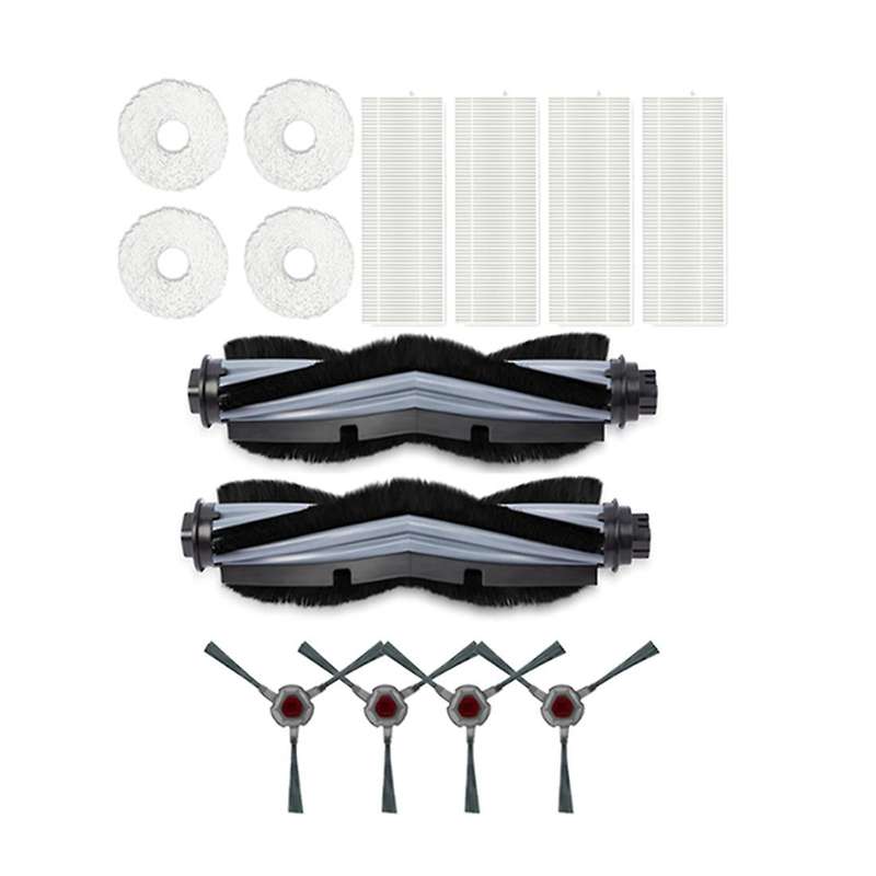 1set Side Brushes Main Brush Filter Dust Box Mop Cleaning Pad
