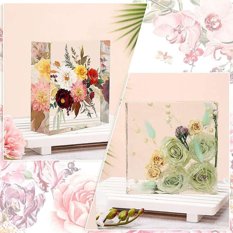 3 Pcs Molds for Resin Deep Square/hexagon Heart/ Bookends Resin Mold