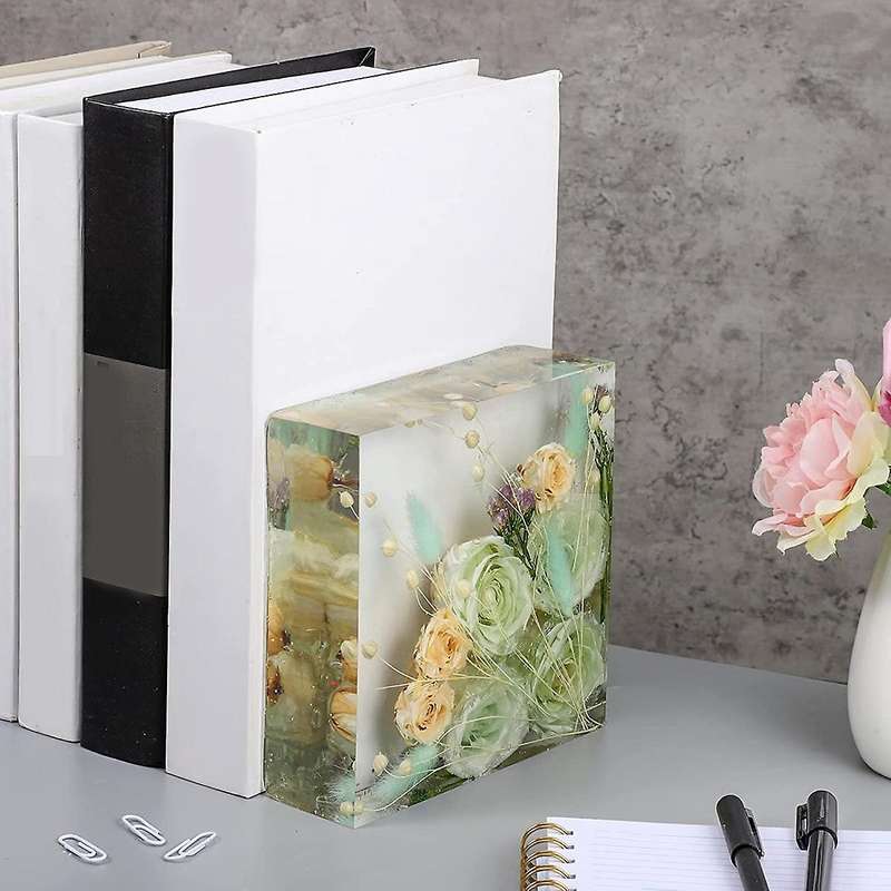 3 Pcs Molds for Resin Deep Square/hexagon Heart/ Bookends Resin Mold