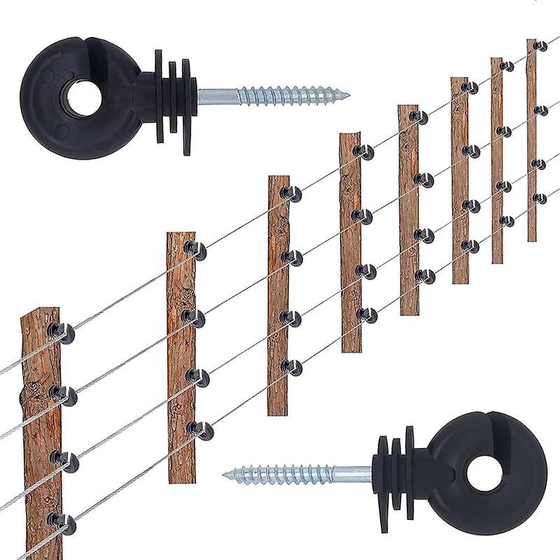50pcs Wooden Post Claw Insulator Nail for Horse Cattle Electric Fence
