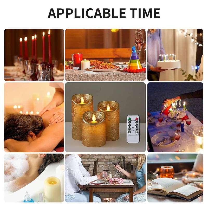 Led Flameless Candle Lights Remote Flickering Candles Battery Powered